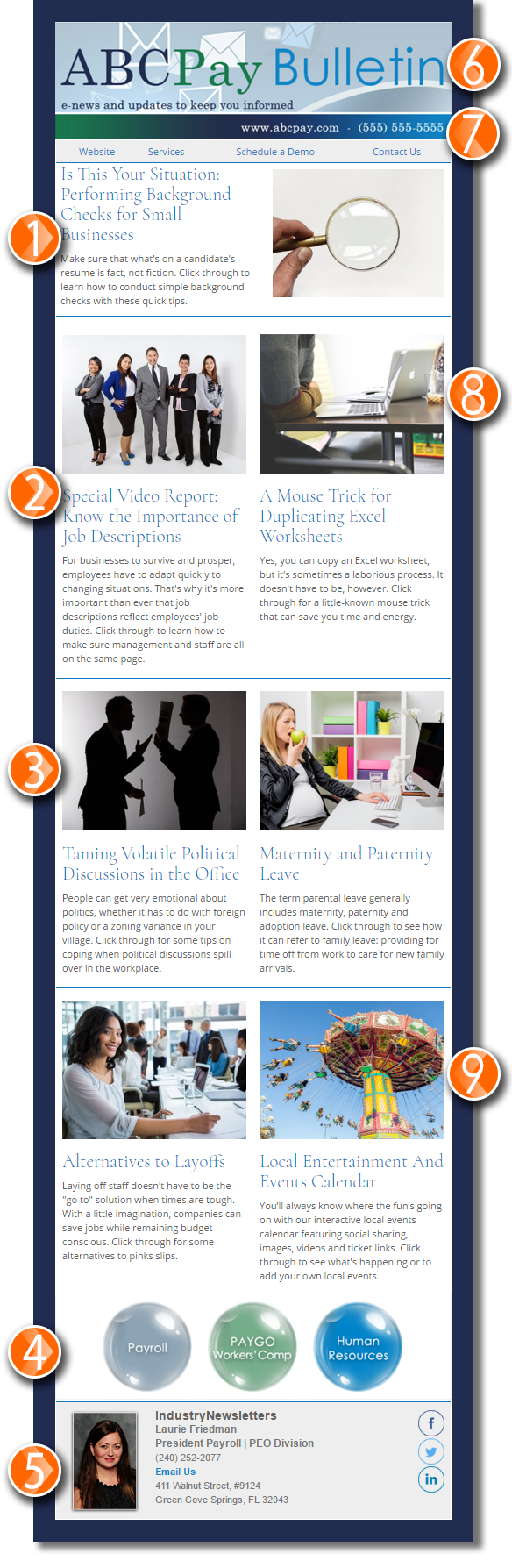 Tour An IndustryNewsletters Payroll Email Marketing Newsletter Sample