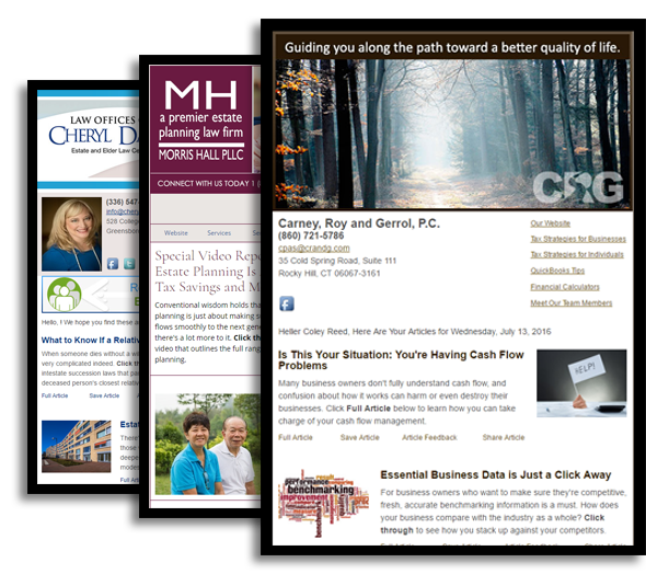 Legal Estate & Trust Marketing Email Newsletter Examples From Our Clients