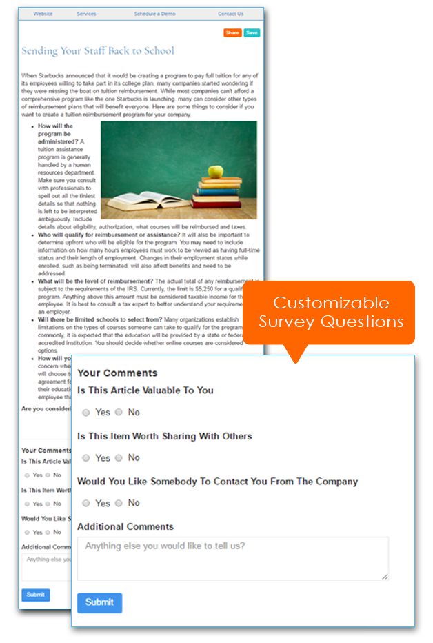 IndustryNewsletters Customizable Article Survey Tools For Your Email Marketing Newsletter